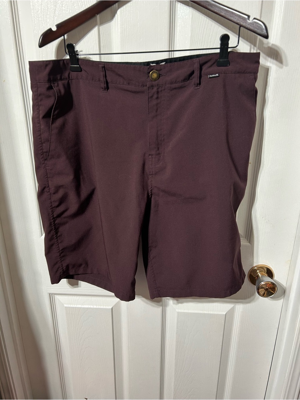 Hurley Men's Flat Front Shorts in Plum
